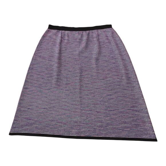 Exclusively Misook Knee Length Acrylic Knit Skirt Black Colorful Women’s Sz XL - Picture 1 of 9
